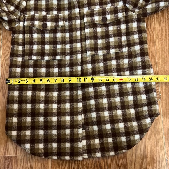 Treasure & Bond Plaid Shirt Jacket Puff Sleeve Button Up size XS - Picture 6 of 16